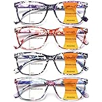 CLASAGA Progressive Multifocus Reading Glasses for Women, Pattern Print Blue Light Block Stylish Ladies Computer Readers (pattern design-2, 2.25, x)