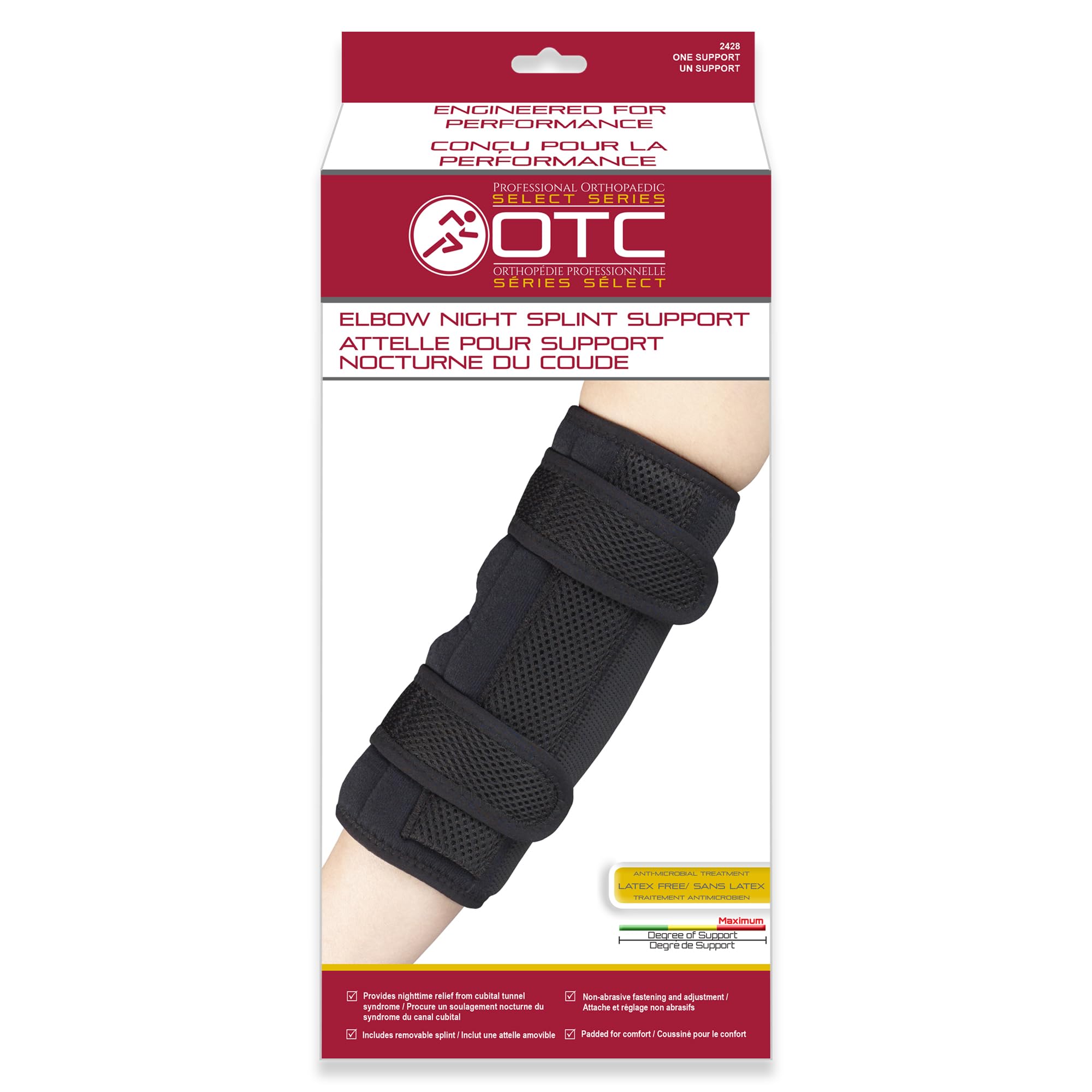 OTC Elbow Splint, Night Splint Immobilizer and Brace Support, X-Large