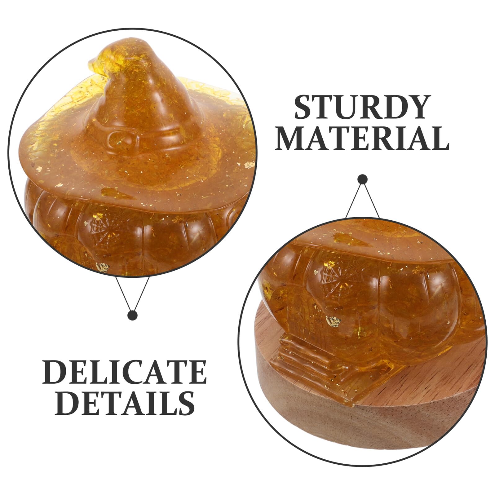 Crystal Pumpkin LED Night Light with Wooden Base Warm Autumn Pumpkin Decor for Halloween And Thanksgiving Table Centerpiece Cozy Glow for Bedroom Bathroom And Living