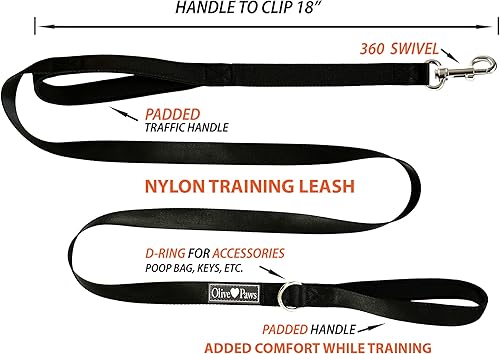 Miniatura 4 de Olive Paws Correa para perro de 30 pies  Perros pequeños, medianos, grandes  Juego de correa de entrenamiento para perros  Herramientas de