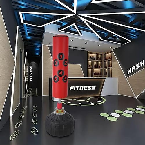 Miniatura 4 de Saco de boxeo con soporte, 70 pulgadas, rodamiento de 203 libras, bolsa de boxeo pesada independiente para jóvenes adultos, base estable grande,