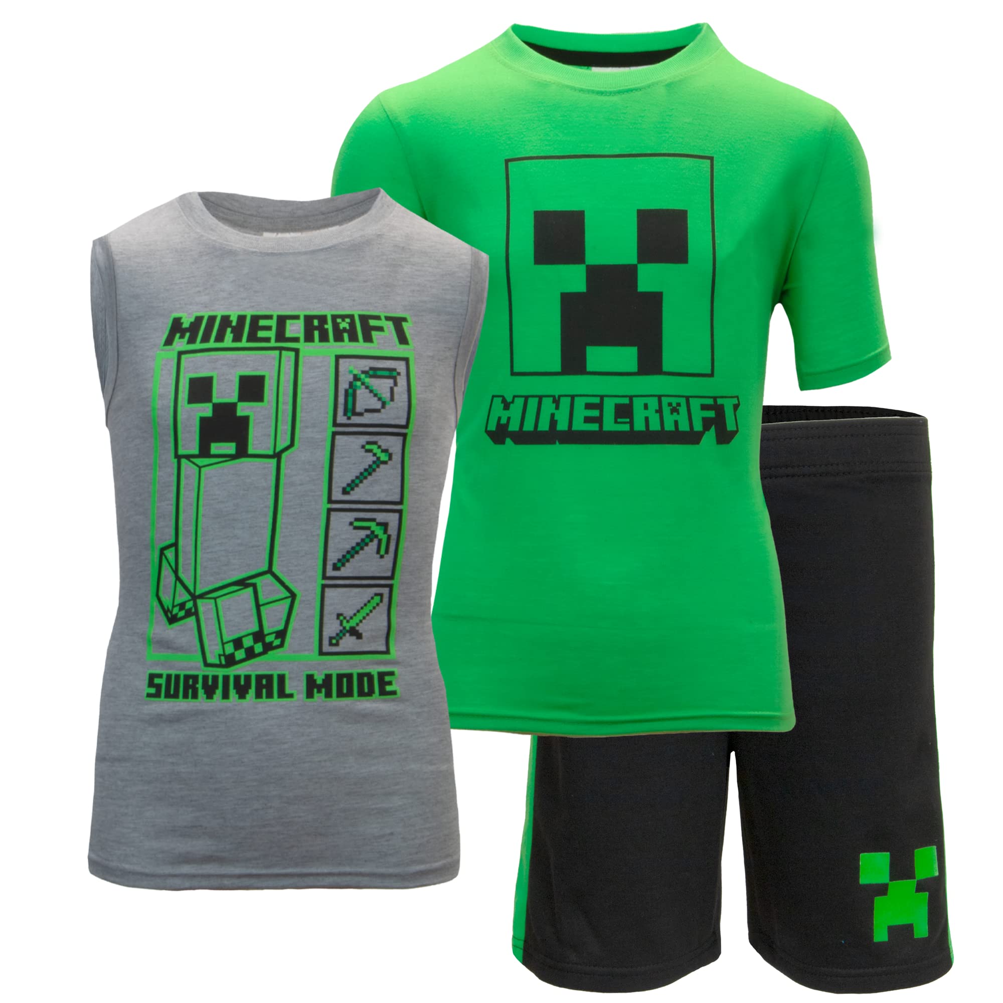 Boys Creepers 3 Piece T-Shirt Tank Top Short Set