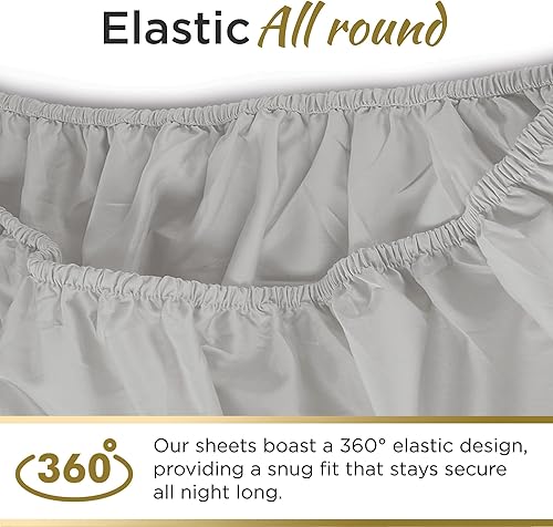 Miniatura 5 de Juego de sábanas de microfibra ultrasuave de 1800 hilos con doble cepillado, bolsillos profundos, ajuste fácil, sin arrugas, cómodo, juego 3 piezas