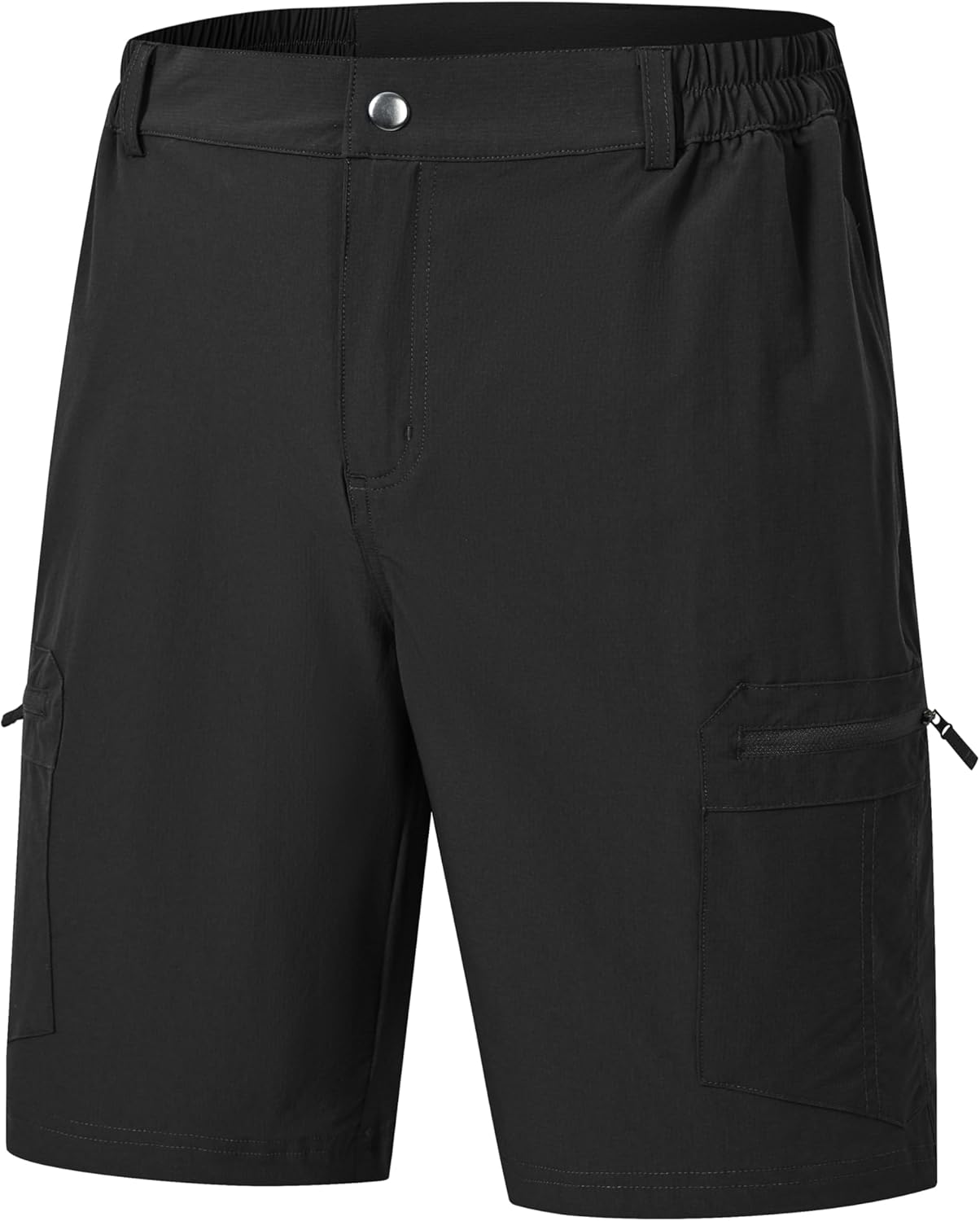 Men's Waterproof Casual Cargo Hiking Shorts with Multi-Function Zipper Pockets