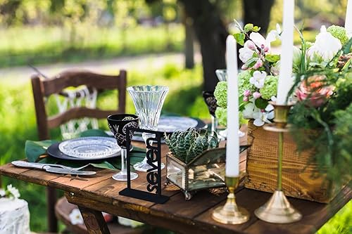 Miniatura 6 de Números de mesa de madera del 1 al 10, letreros de números de mesa de boda con soporte, perfectos para eventos de fiesta y recepción de catering