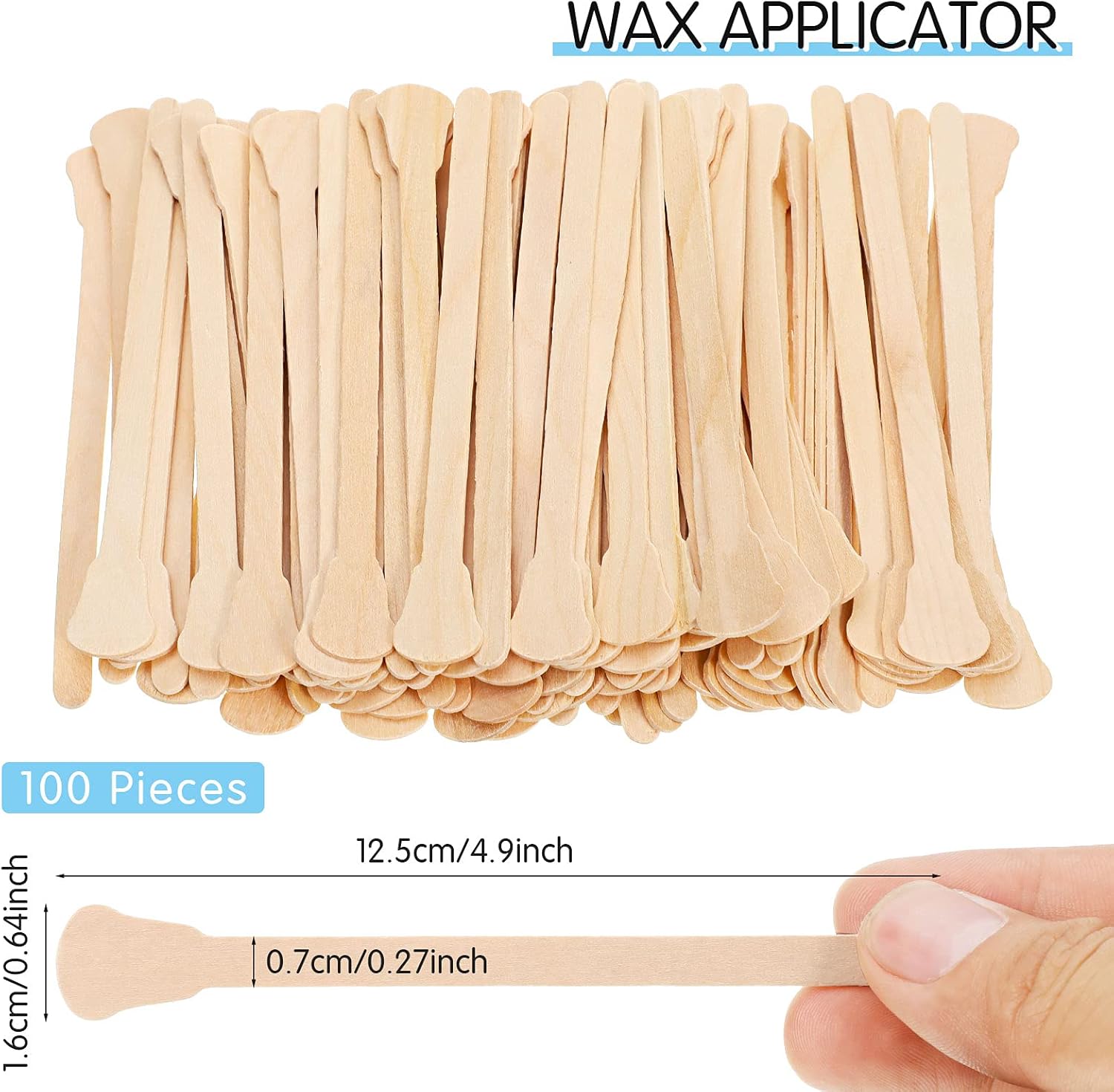 200 Pieces Nose Wax Sticks Applicators Plastic Wax Rod Spatulas Waxing