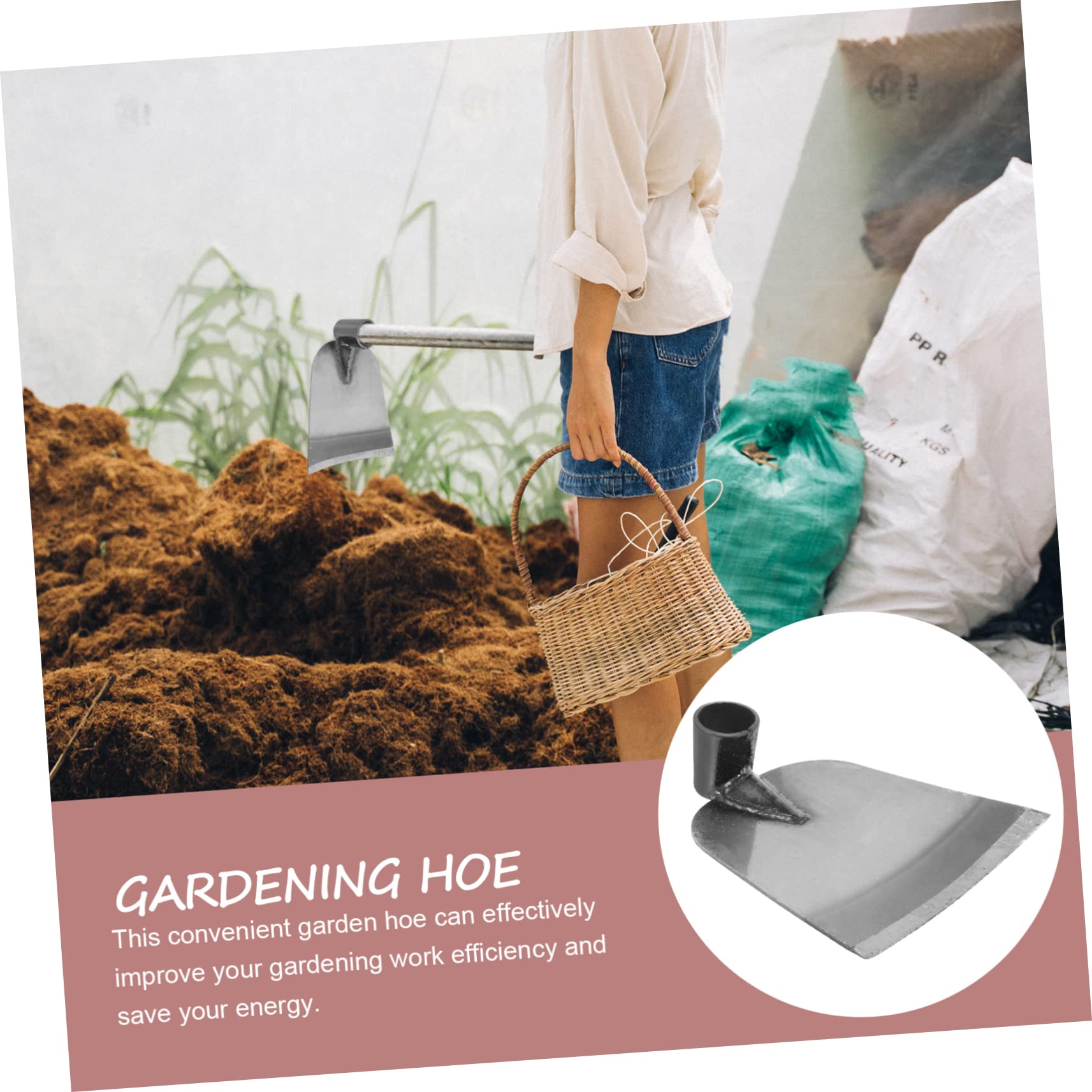 POPETPOP Attrezzo da Giardino in Acciaio Inox per Scavo e Semina | Ampia Applicazione, Strumento Pratico per Orto e Diserbo, Fornitura da Giardinaggio