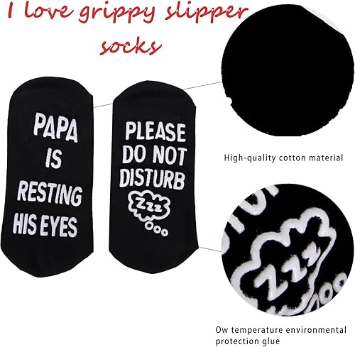 Miniatura 3 de ZXGXLAW Regalos de cumpleaños para papá, hombres, marido, abuelo, mujeres, idea para el día del padre, Navidad, no estoy durmiendo, calcetines