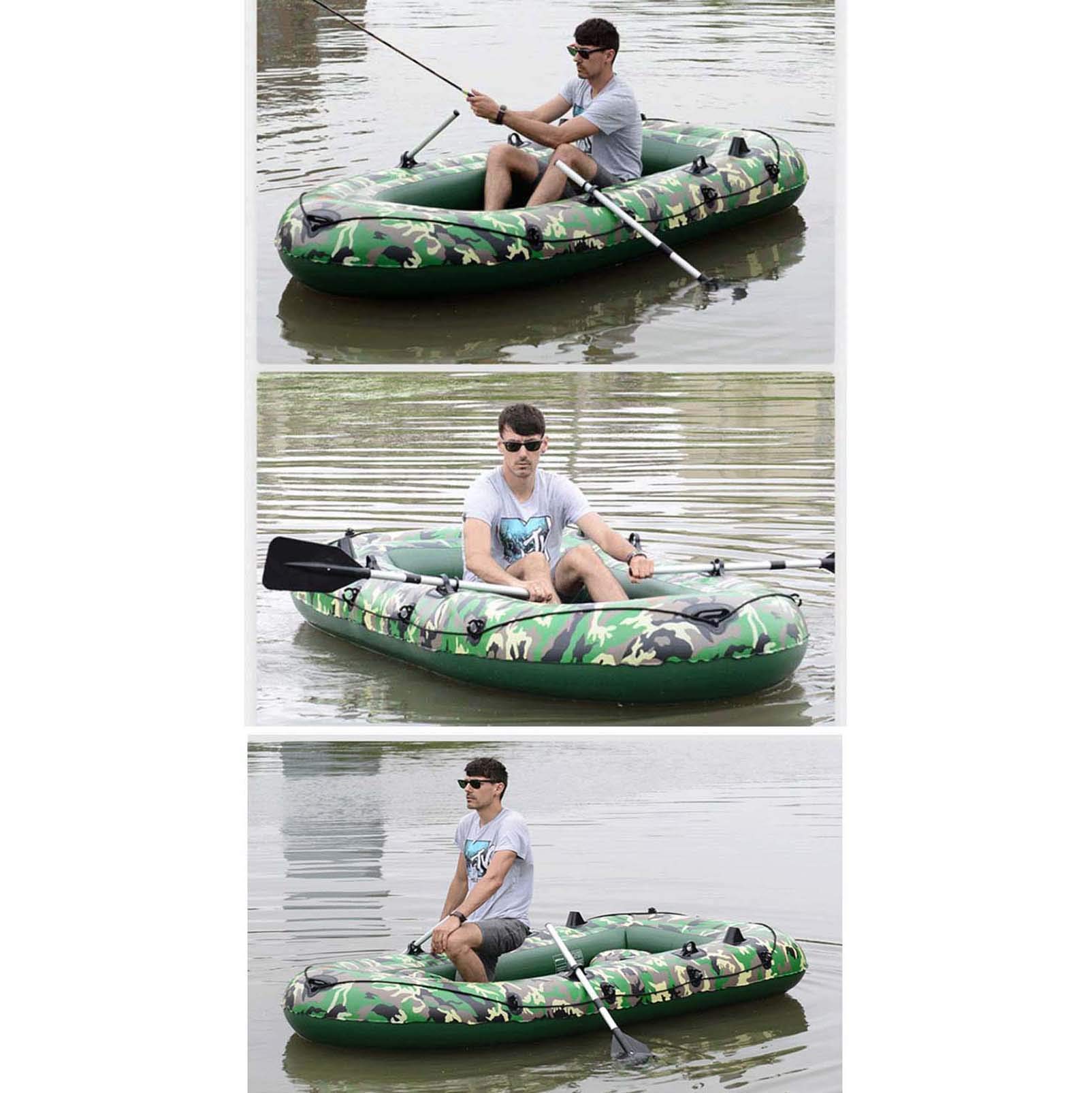 Schlauchboot für 4 Personen, Gummifischerboot Ruderboot mit Pumpe, Ruder, Reparaturwerkzeughalterung bis 320 kg Geeignet für angeln, Wassersport, Urlaub und Freizeit