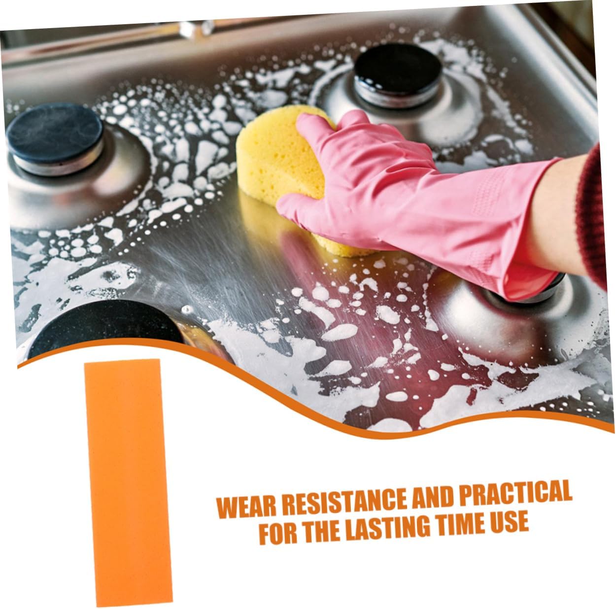 3pcs Kitchen Limescale Brush Dish Eraser Scrub Brush Reusable Stains Remover