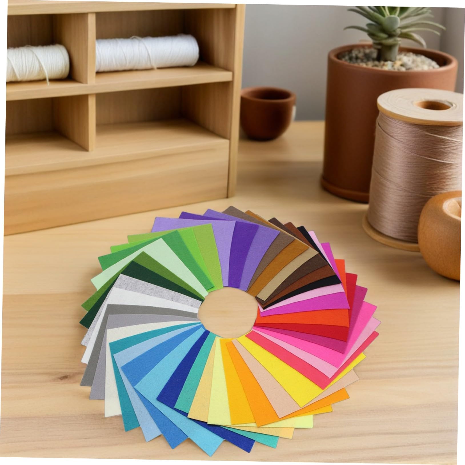 Sewroro 200 Piezas Fieltro Tela No Tejida para Manualidades DIY Costura Patchwork Proyectos Escolares y Decoración Fiestas