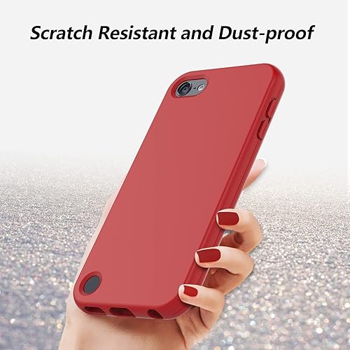 Miniatura 5 de Hensinple Funda para iPod Touch de 765 generación, funda para iPod Touch, funda de silicona a prueba de golpes con protector de pantalla integrado