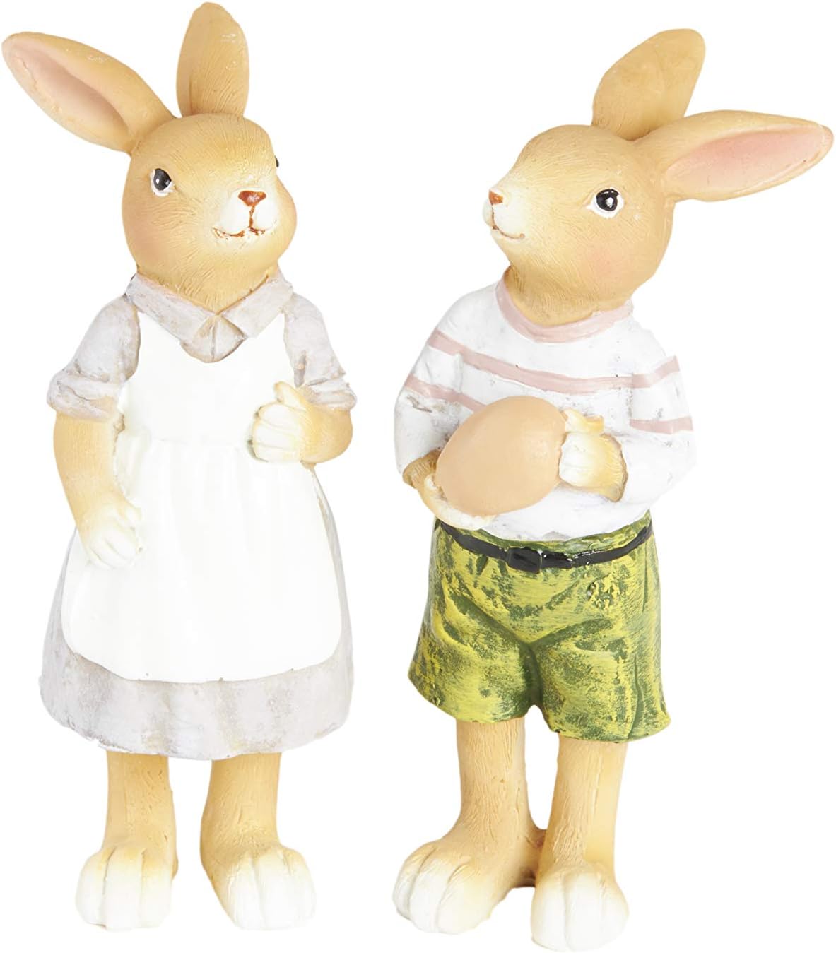 2er Set Osterhase Aus Holz - Osterdeko Zum Hinstellen, Holz Osterhasen Aufsteller