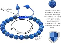 Vista 801 de Amazing Gemstone Crystal Bracelet for Women Men's Gifts - Protection Healing Crystal Bracelet - 8mm Gemstone Beaded Adjustable Bracelet Pulseras