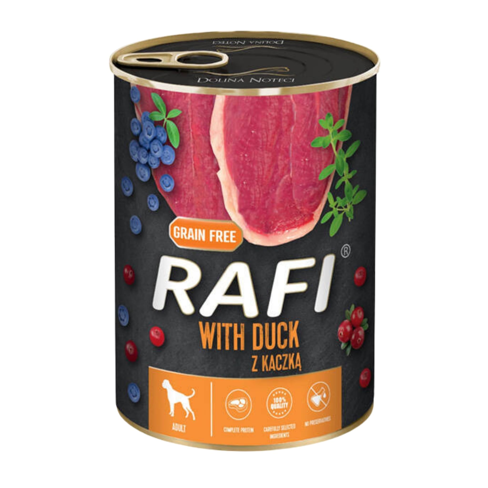 Rafi Complete Adult Wet Dog Food, Duck, 400g Can