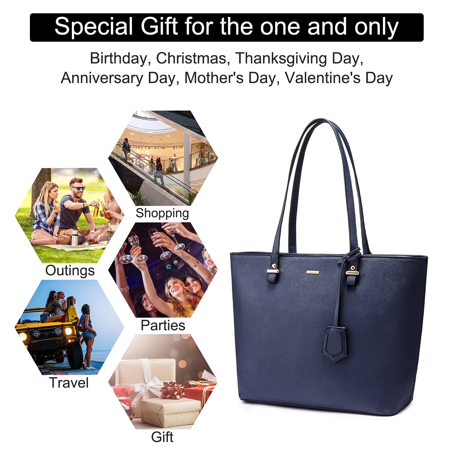 LOVEVOOK Purses and Handbags for Women Fashion Tote Bags Shoulder Bag Top Handle Satchel Bags | Purses, Handbags, Fashion, Top Handle, Purses, Handbags: Navy Blue