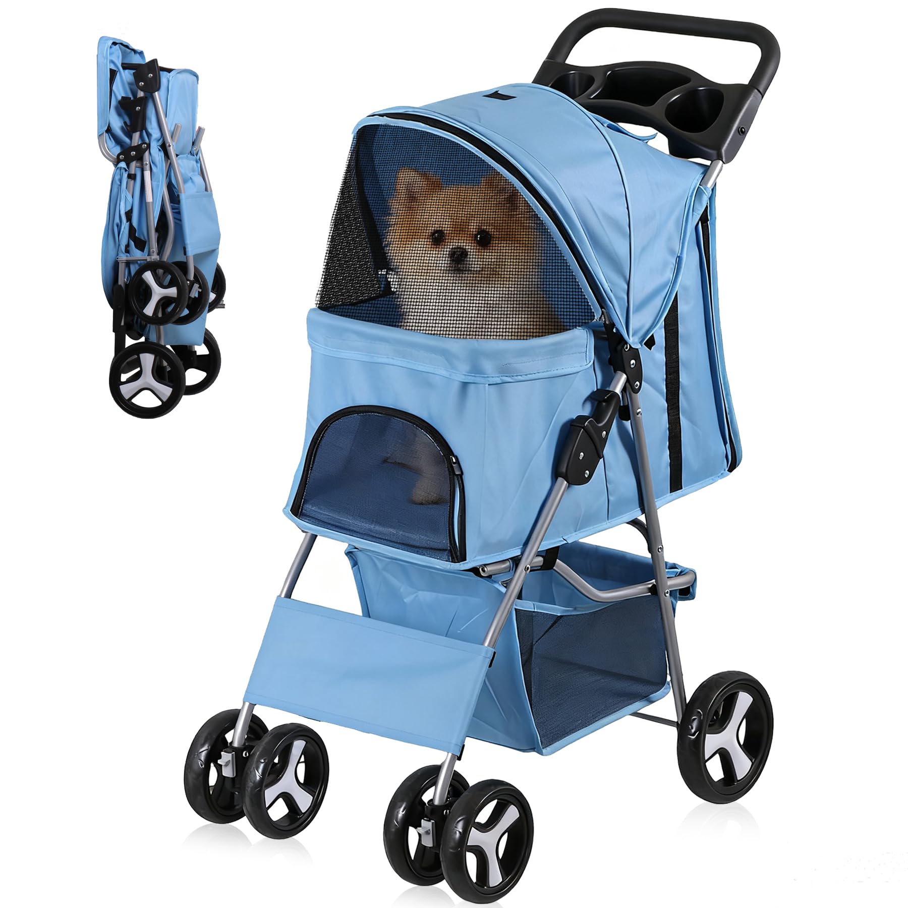 Amazon.co.jp: ZENY ペットカート 犬 バギー 小型犬 中型犬 猫用