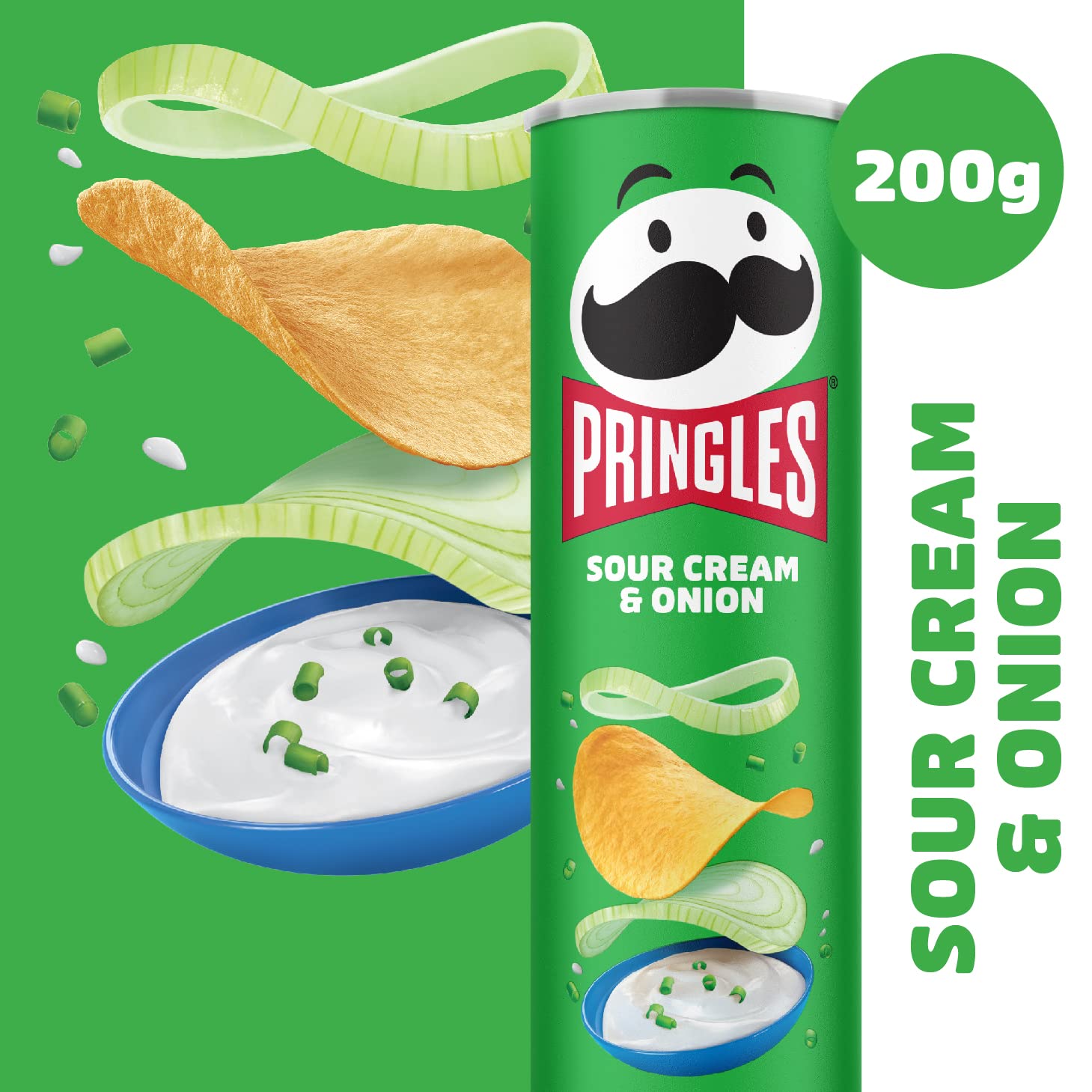 Pringles Sour Cream & Onion | Sourcream Chips | 19er Vorratspackung (19 x 200g)
