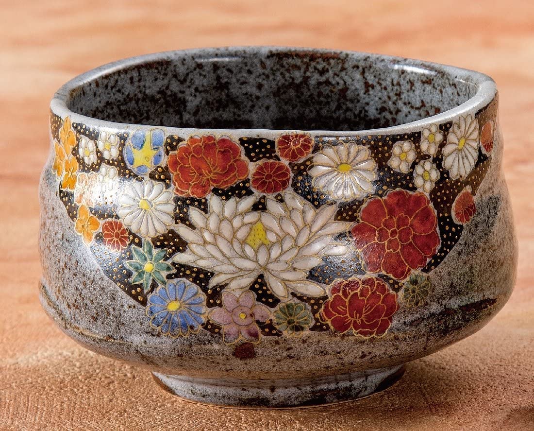 Amazon | 九谷焼 抹茶碗 花詰 | 金井陶苑 | 抹茶碗 通販