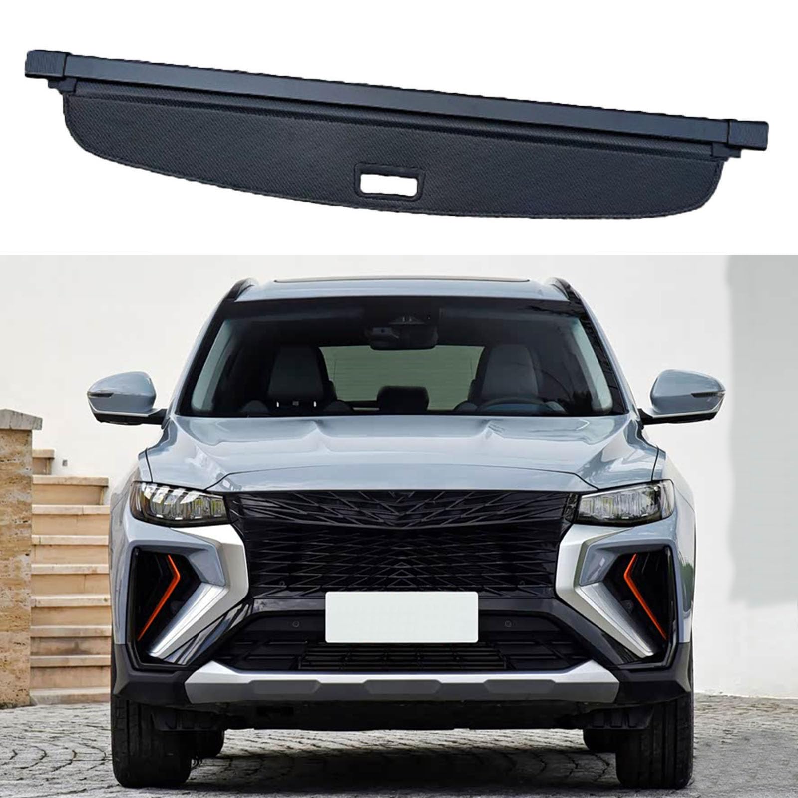 SXLGDW Car Retractable Rear Trunk Parcel Shelf,Compatible with Geely Atlas X Boyu X 2021-2023,Car parts