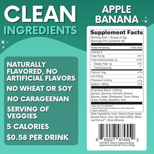 Miniatura 3 de Polvo de superalimento verde para la digestión y la salud intestinal, polvo de mezcla de superalimentos aptos para dieta cetogénica para apoyo