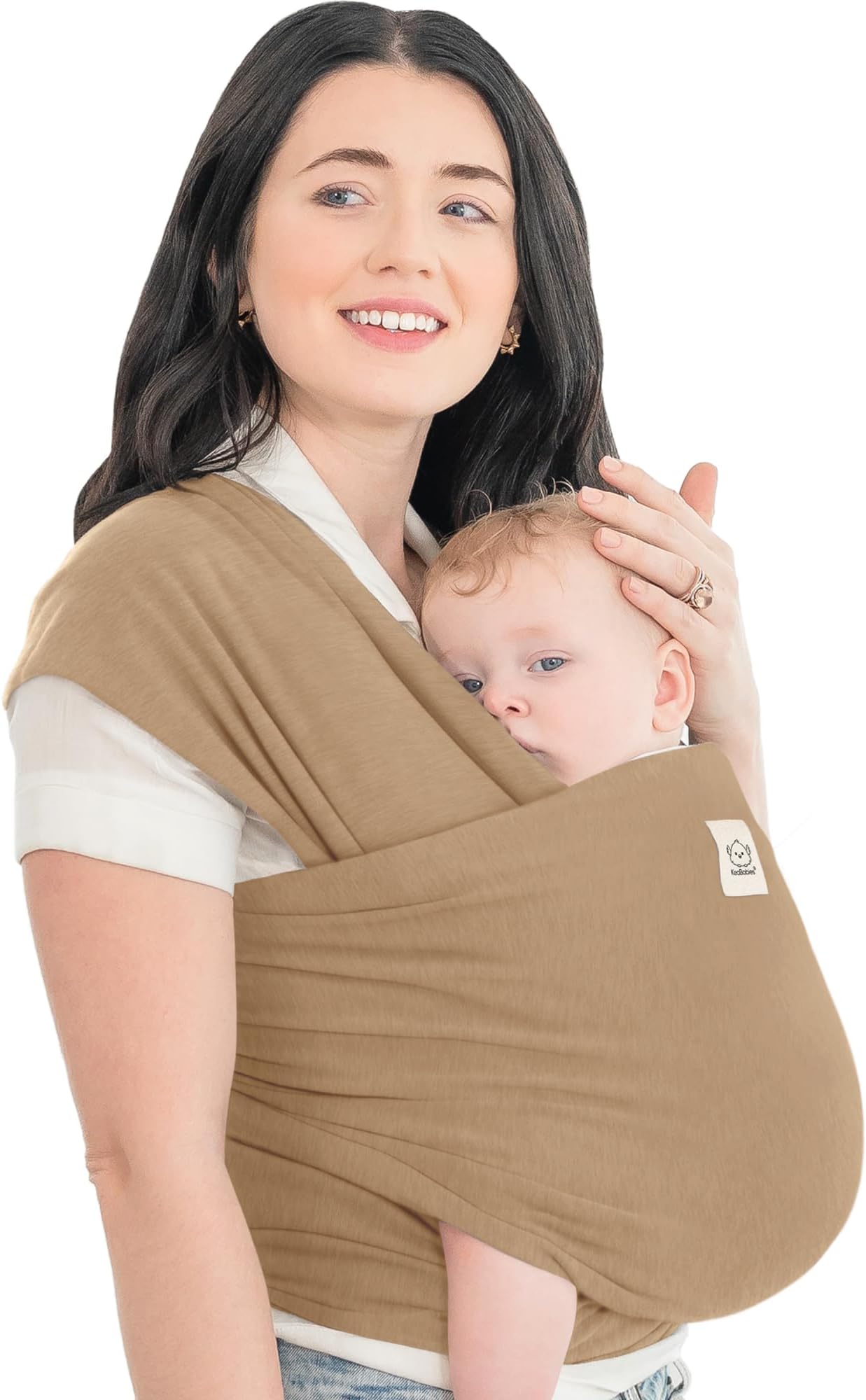 Baby Wrap Carrier-All In 1 Original Breathable Baby Sling,Lightweight,Hands Free Baby Carrier Sling,Baby Carrier Wrap,Baby Carriers For Newborn,Infant,Baby Wraps Carrier(Warm Hearth),Beige