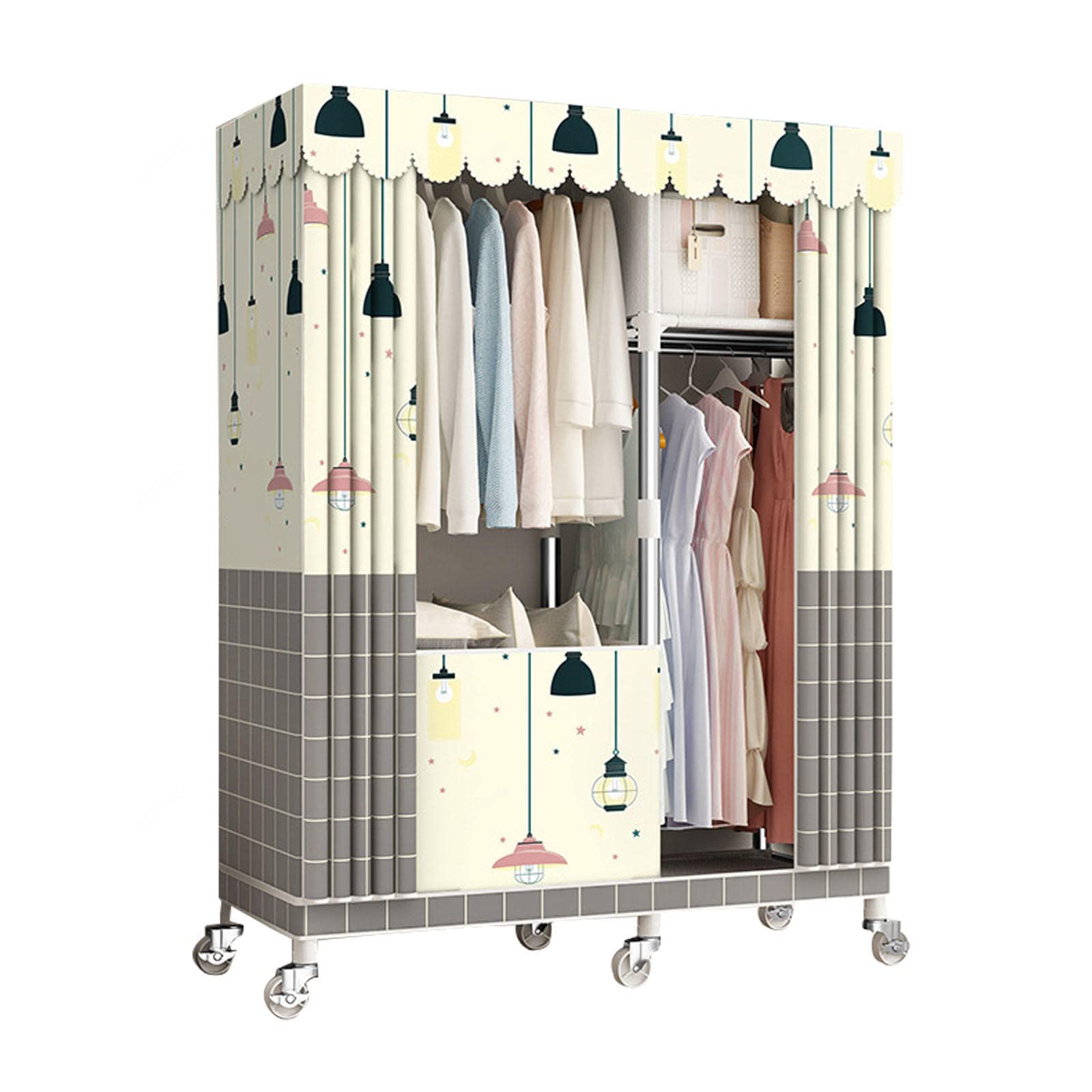 Placard à vêtements compact pour optimiser le rangement des petits espaces de nuit