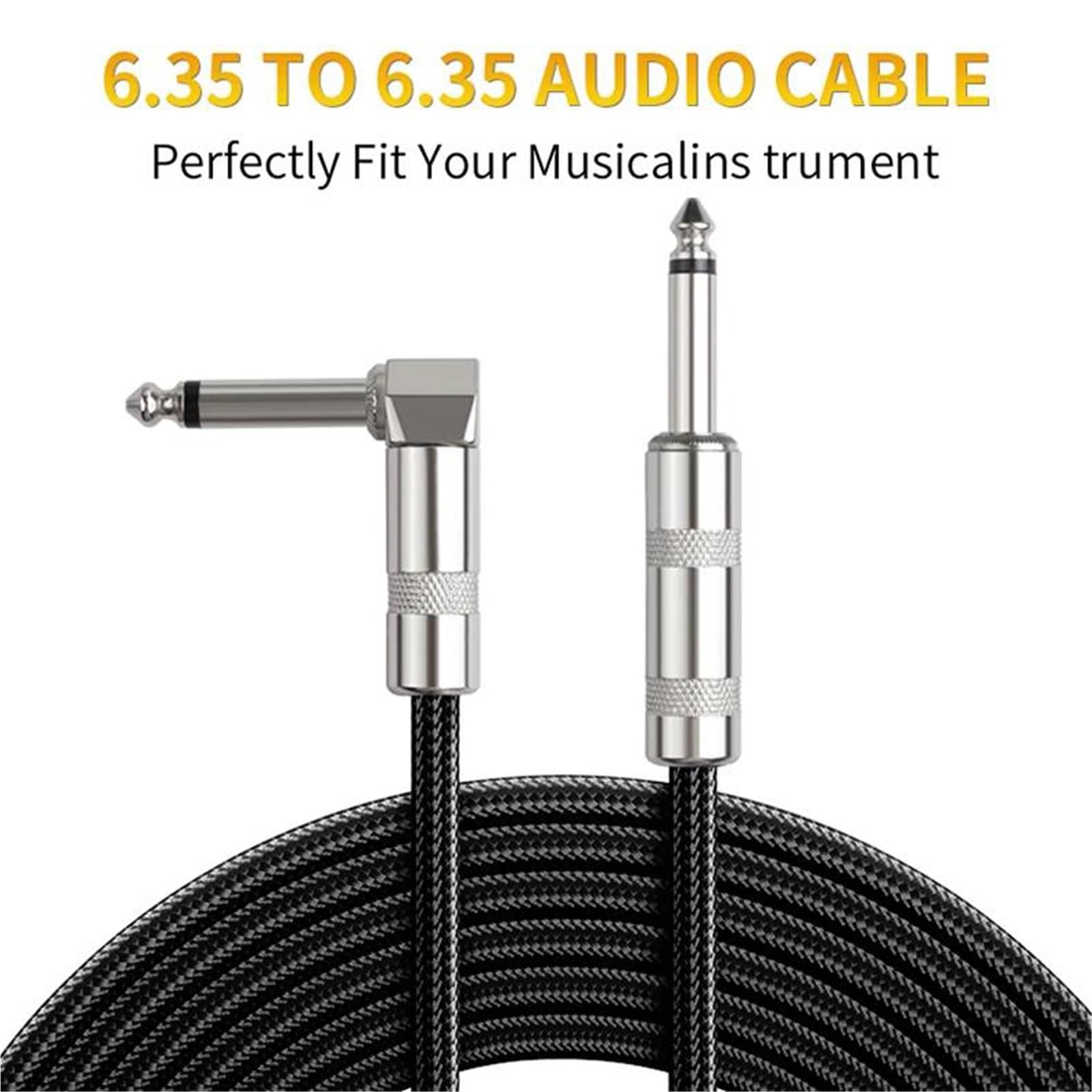 Guitar Cable de Audio Cable Para Instrumentos De 10 Pies Diseño Portátil Cable 6,35mm Compatible Con Guitarras Eléctricas Y Teclados | Cable de para guitarra