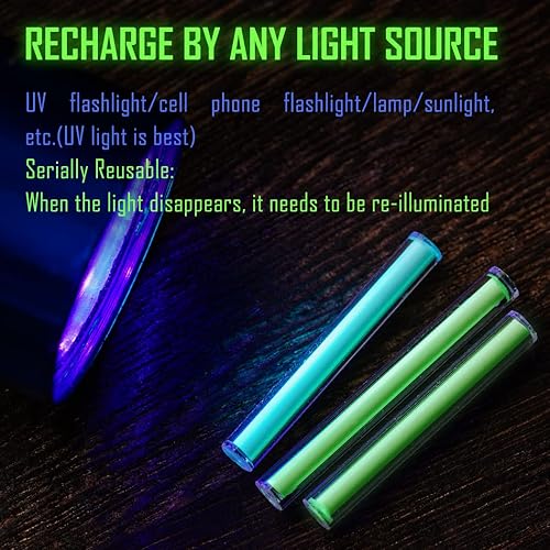 Miniatura 4 de Tubo luminoso de cristal, palo luminoso de tierras raras, barra luminosa en la oscuridad, alternativa de vial tril, bricolaje para decoración de