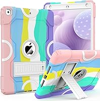 Vista 15 de Funda para iPad de 9ª generación, funda para iPad de 8ª/7ª generación, funda para iPad de 10.2 pulgadas 2021/2020/2019, funda protectora resistente