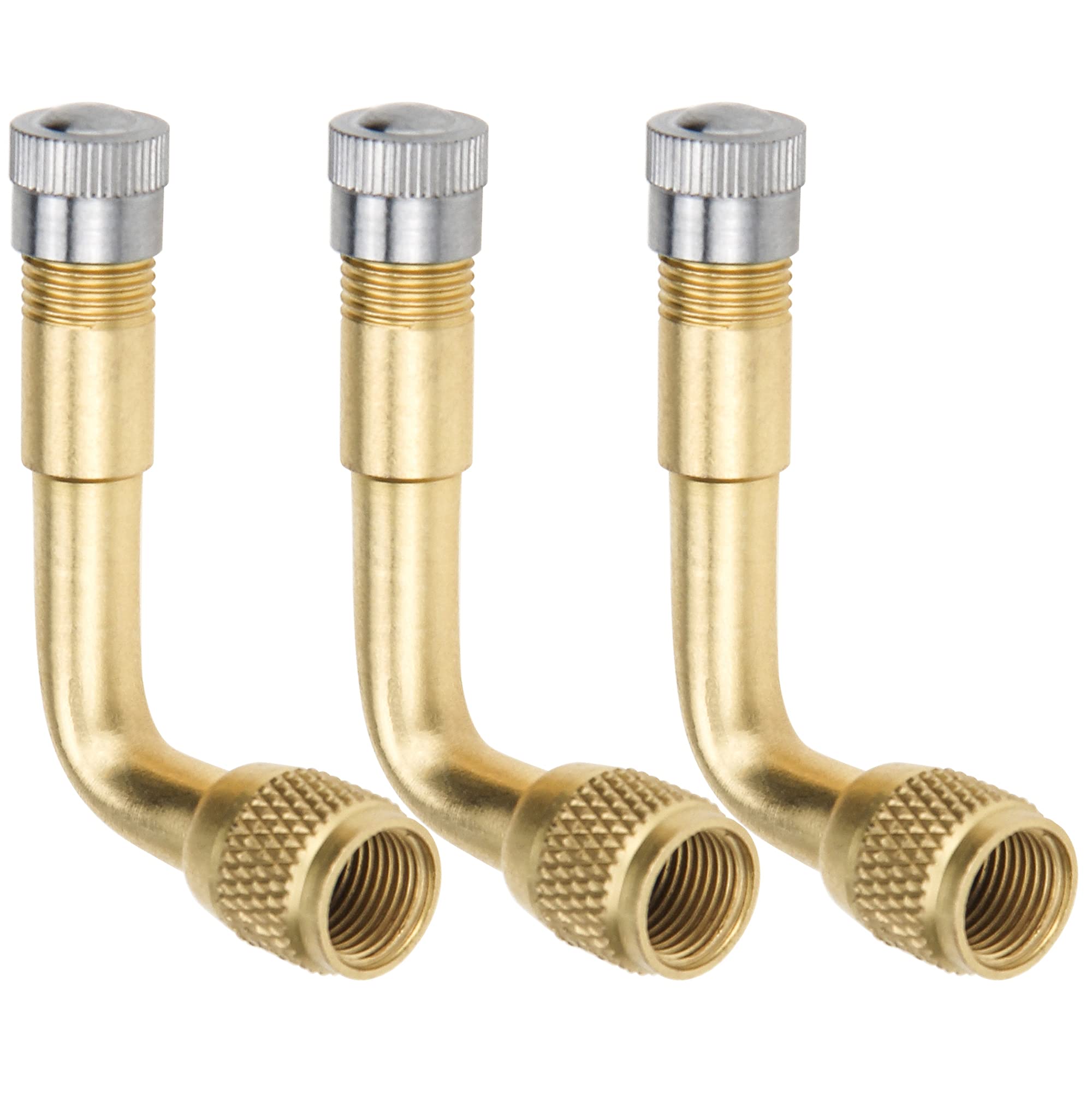 Mellbree 2-Pack Tire Valve Extension, 90 Degree Schrader Tire Valve Stem Extension Brass Adaptor Compatible for Passenger Cars, Stroller, Bicycles,