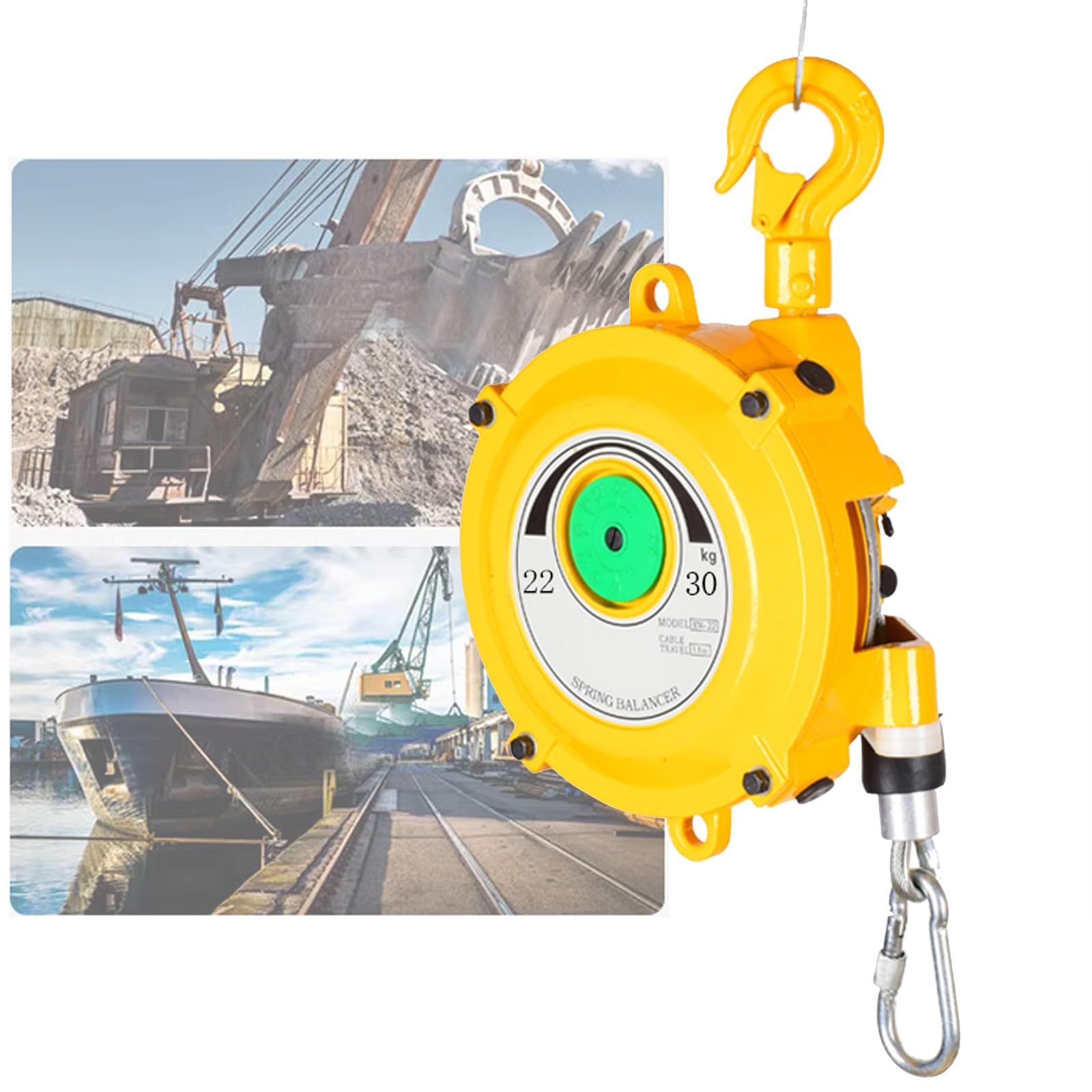 WEKONUMEX Retractable Spring Balancer, Retractable Spring Balancer 1.5m Aluminum Alloy Adjustable Multiple Sizes(22-30kg)