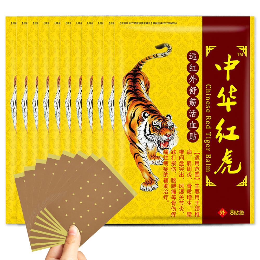 88 pezzi Cerotti antidolorifici, Cerotto Antidolorifico Della Tigre, Patch Anti Dolore, Patch per Alleviare il Ddolore al Collo della Spalla per il Dolore alle delle Gambe in Vita Patch Lavoratori