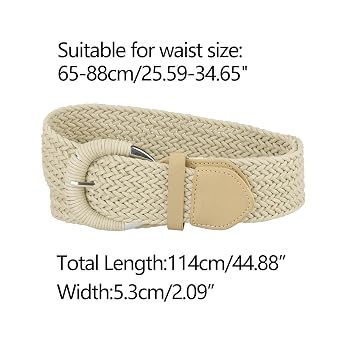 Damen-Gürtel Aus Gewebe – Breit, Mit Metall-Schnalle & Für Taillen 60–90 Cm