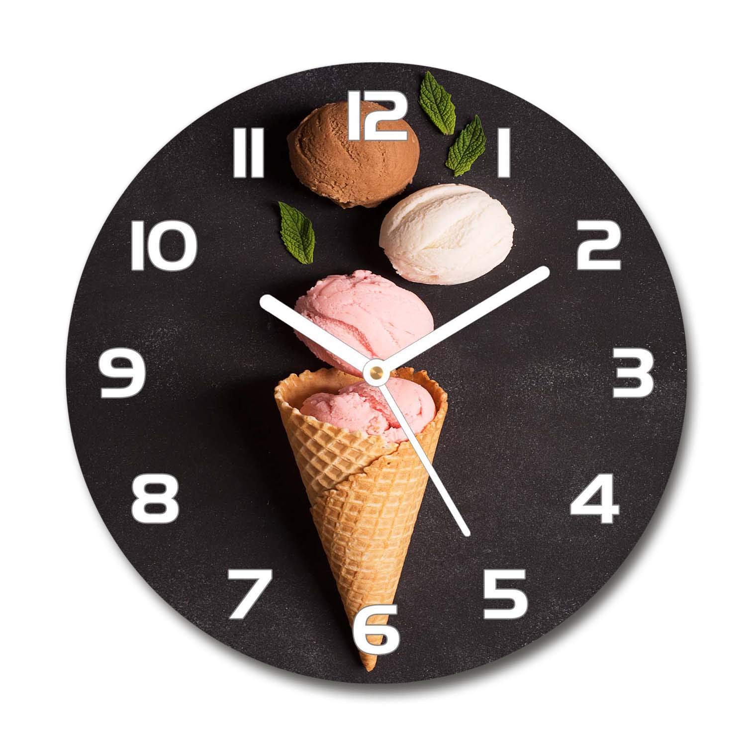 Horloge en Verre 60x60cm Carrée Tulup avec Impression Glace dans Une Gaufre