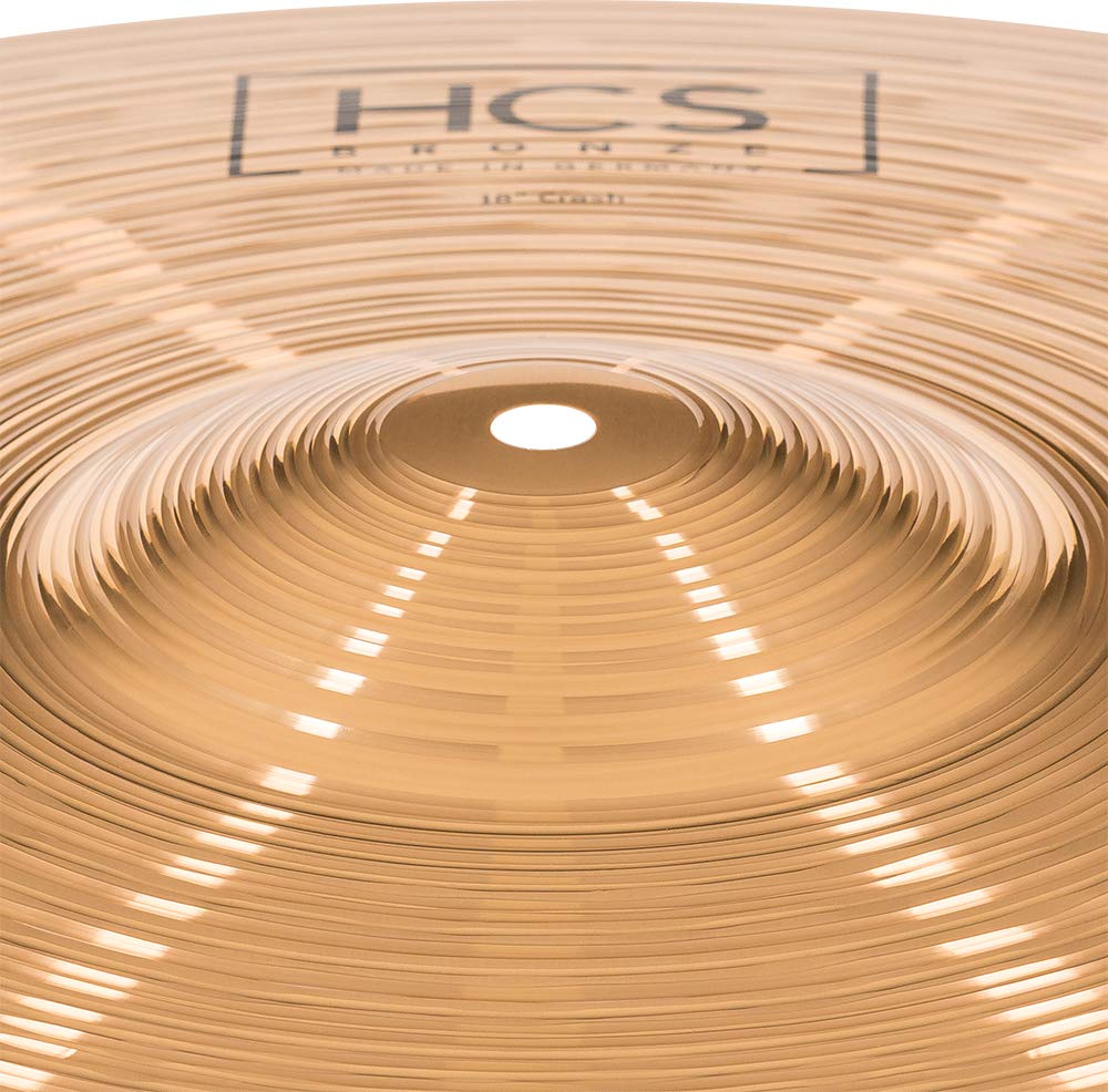 Meinl Cymbals HCS Bronze Expanded Cymbal Set di Piatti Box Pack con Hihat 14 pollici, Trash Crash 16, Crash 18 e Ride 20 per Batteria – Bronzo B8, Finitura Tradizionale (HCSB14161820)