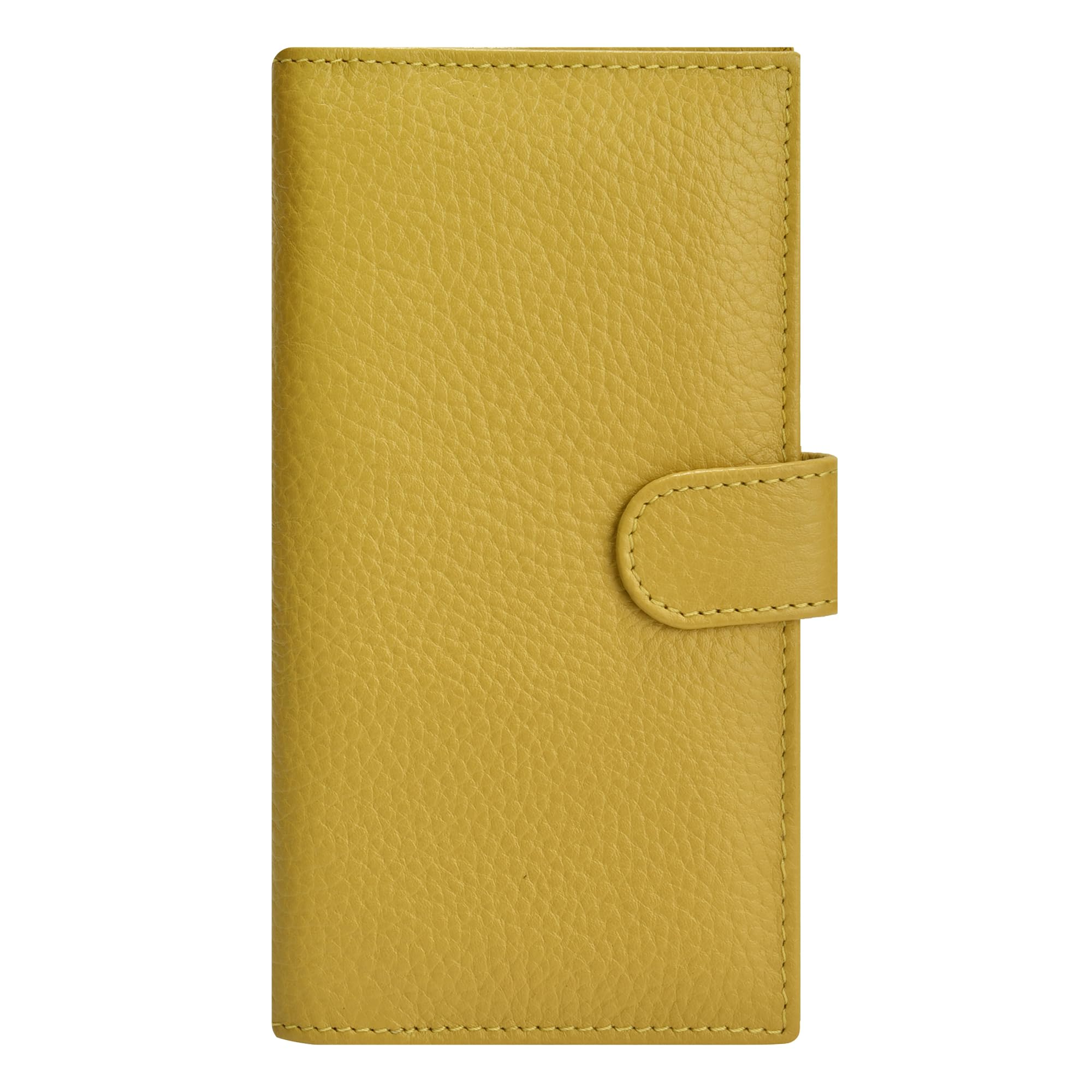 Leather Checkbook Cover for Men & Women -RFID Slim Wallet Pen Holder Credit Card Gift Duplicate Checks Minimalist Design