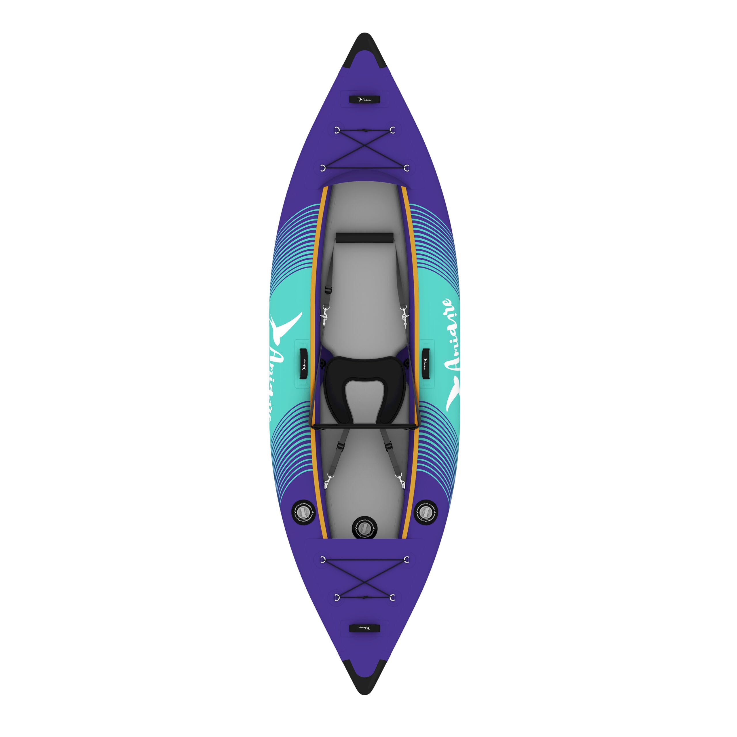 Kayak Hinchable Individual 320 cm Drop Stitch 8 cm – Pack Completo con Remo, Bomba, Asiento y Quilla | Rígido y Estable, PVC Resistente, Bolsa Transporte, 1 Persona, Lago Río y Mar