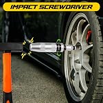 Toolwiz 1/2" Hand Impact Screwdriver Set - 14 Pcs, Reversible Manual Impact Driver with S2 Steel Screwdriver Bits for Disengage Rusted Fasteners or Frozen Bolts