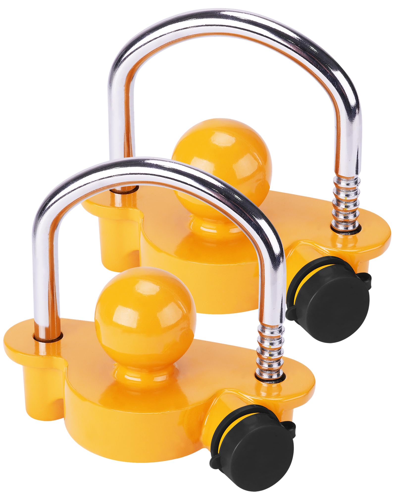 Turnart Trailer Hitch Lock Keyed Alike, Trailer Lock Set, 2 Pack,Hitch Lock, Trailer Coupler Lock, Trailer Tongue Lock, Adjustable, Heavy-Duty Steel, Universal Size Fits 1-7/8", 2", 2-5/16" Couplers