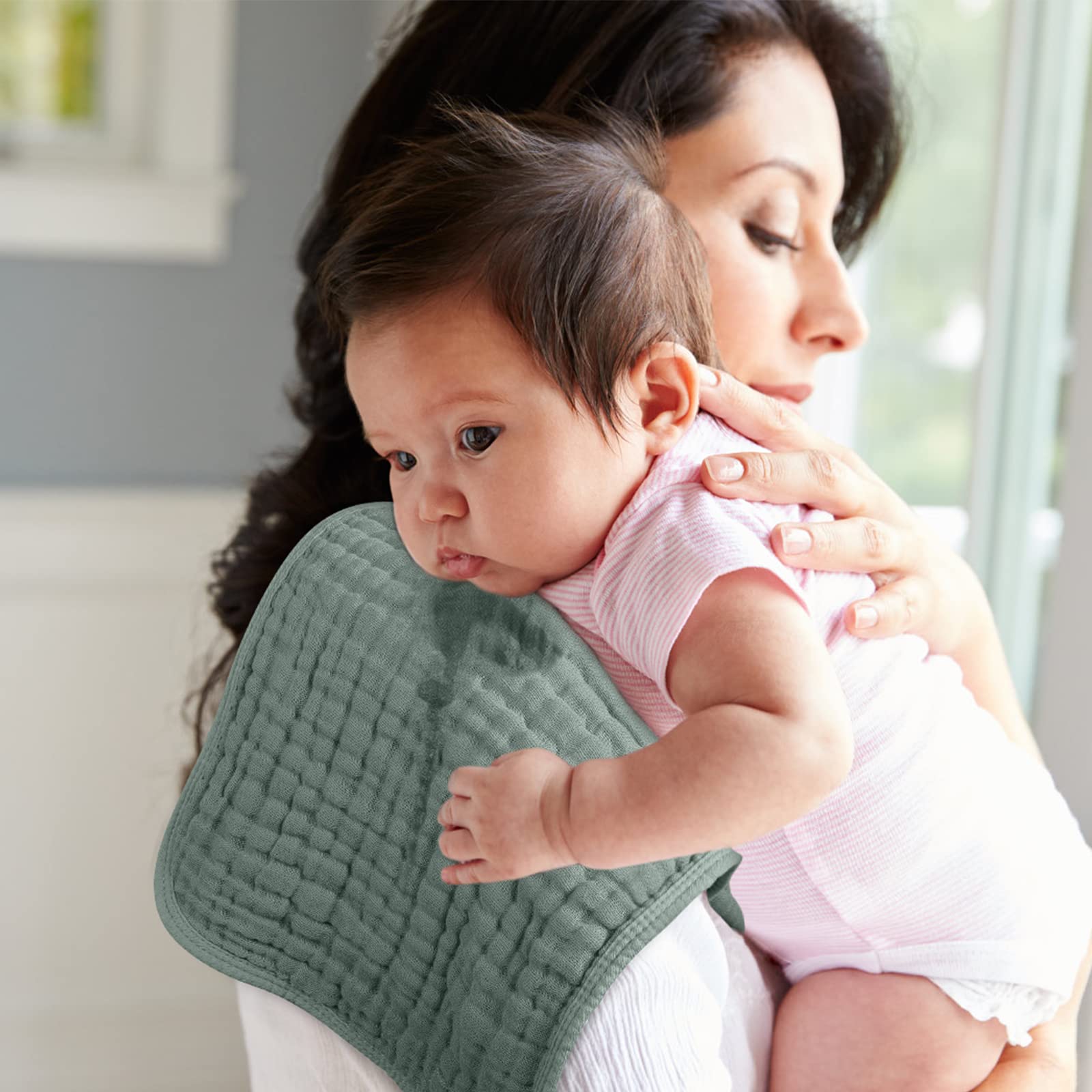 Recien Nacido Mixweer Paquete De 40 Pau00f1os Para Eructos Para Bebu00e9, 20 X 10 Pulgadas, Absorbentes, De Muselina Para Eructos Panos De Microfibra Para Eructos Para Swaddle Para Bebe, , large