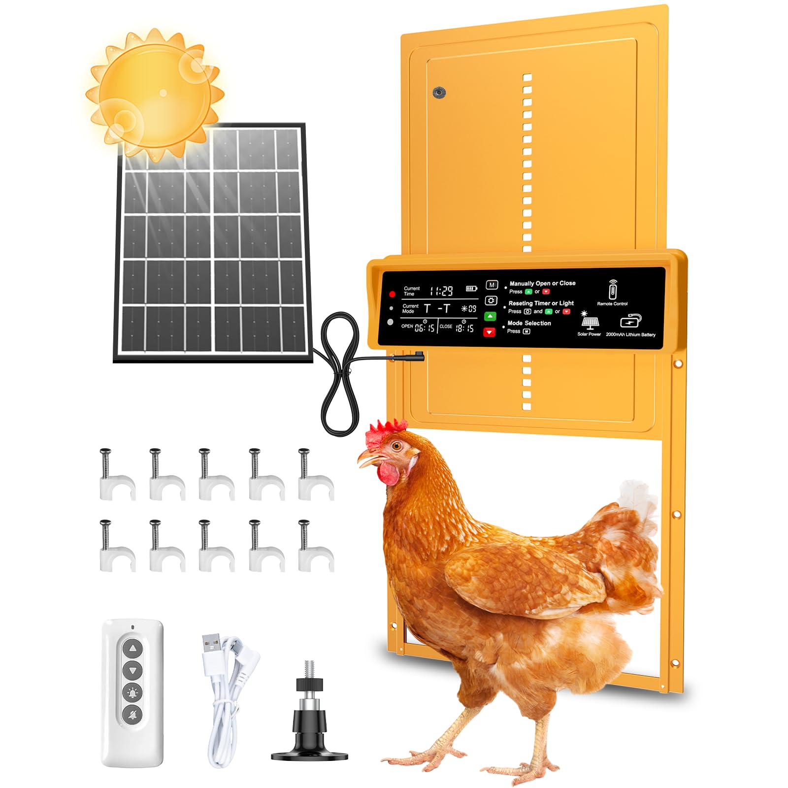 Porte poulailler solaire automatique pour protéger vos volailles au jardin