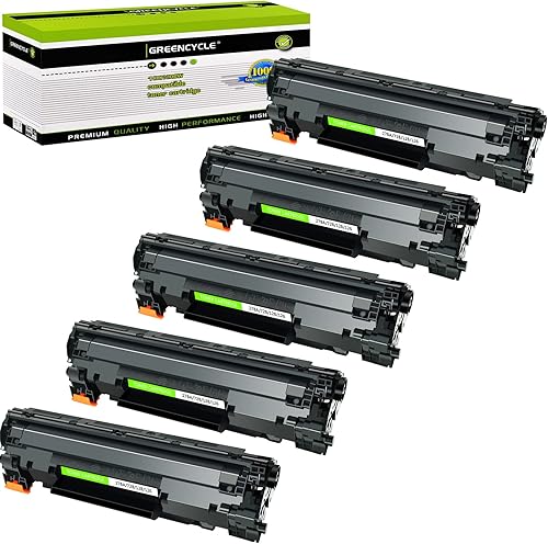 Miniatura 2 de greencycle Paquete de 5 cartuchos de tóner compatibles de repuesto para Canon 126 negro CRG-126 CRG126 3483B001 funciona con impresora láser