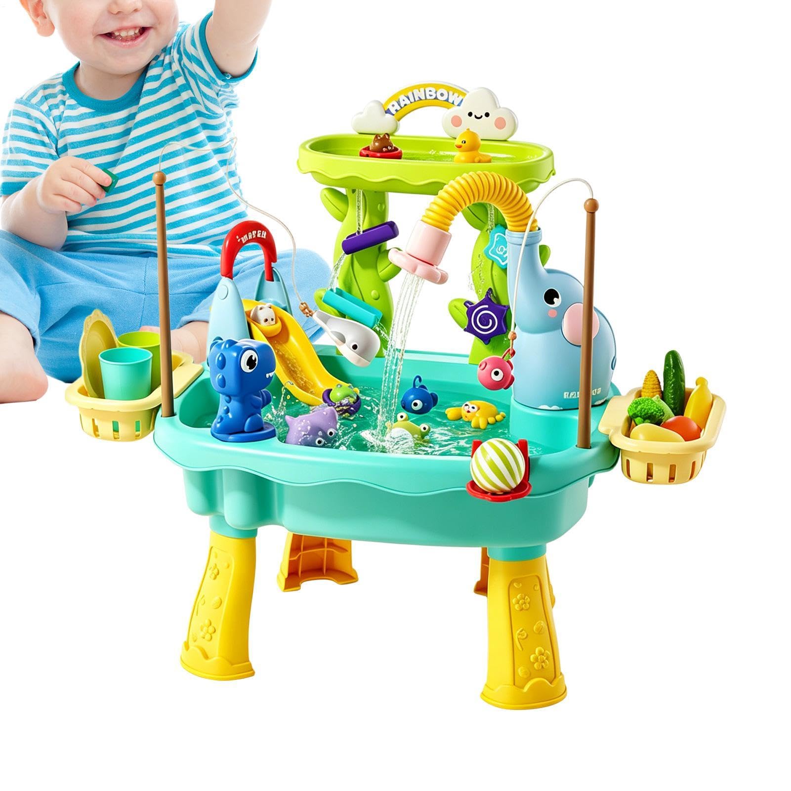 Wassertisch Für Kinder Im Elefanten-Design – Sensorisches Waschbecken-Aktivitätsspielzeugset, Interaktive Wasserspielstation, Robuster Outdoor-Lerntisch Aus Kunststoff | Hinterhof, , Park, Kinde