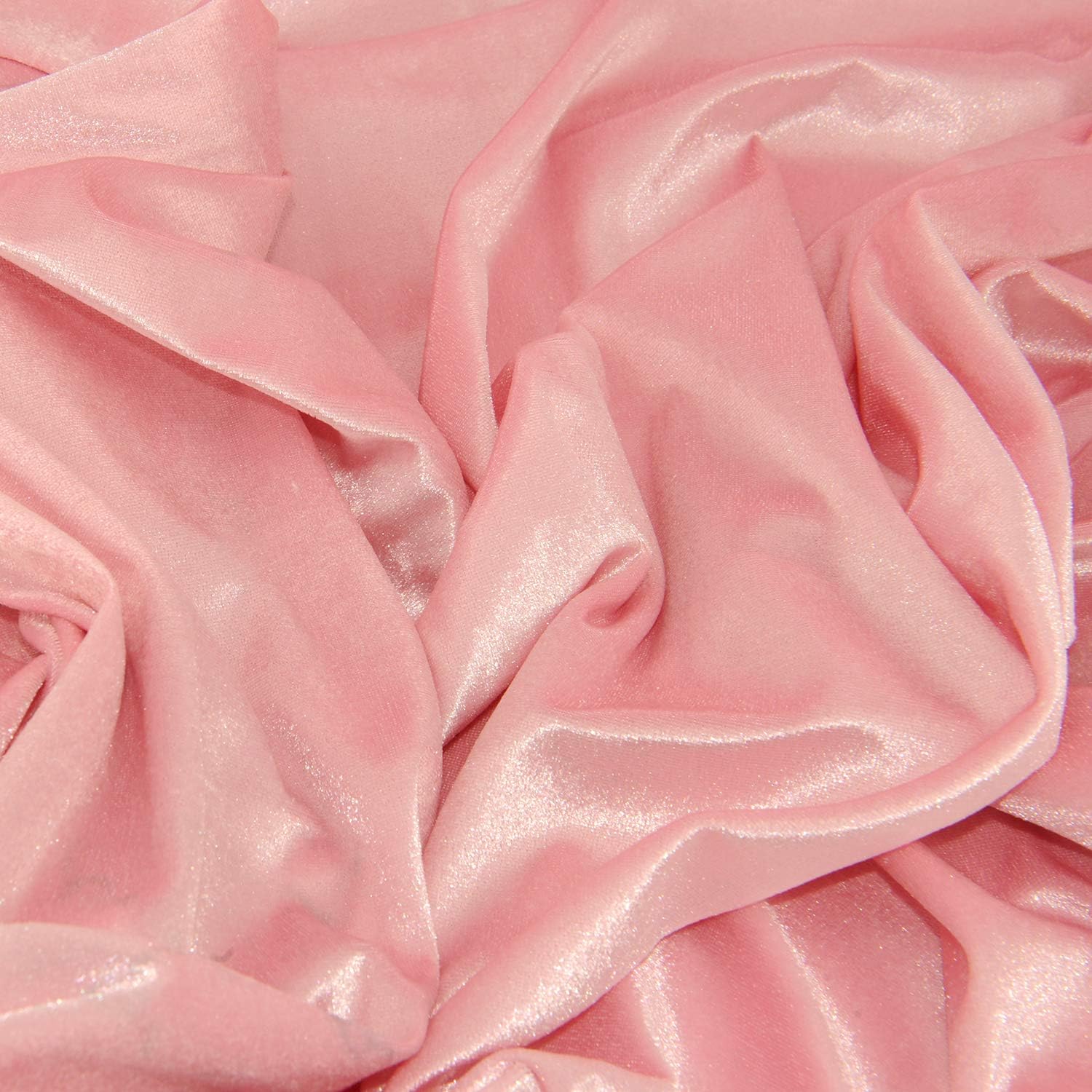 Stretch Velvet Fabric for Costumes and Crafting by The Yard (Pink,3 Yard)
