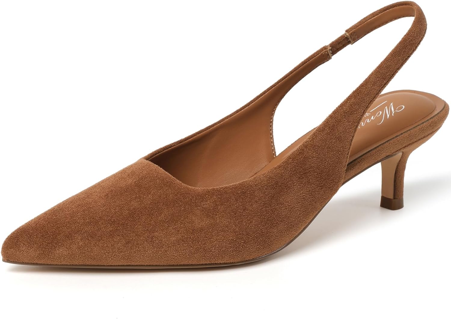 Kitten Heels for Women Closed Pointed Toe Kitty Slingback Dressy Low Heeled Pumps Fashion Casual Herls Bridal Dress Shoes