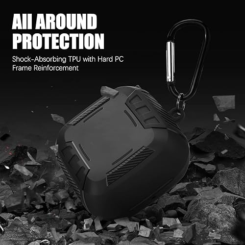 Miniatura 3 de AIRSPO Compatible con Powerbeats Pro - Funda para auriculares inalámbricos de poliuretano termoplástico (TPU), carcasa protectora de cuerpo completo