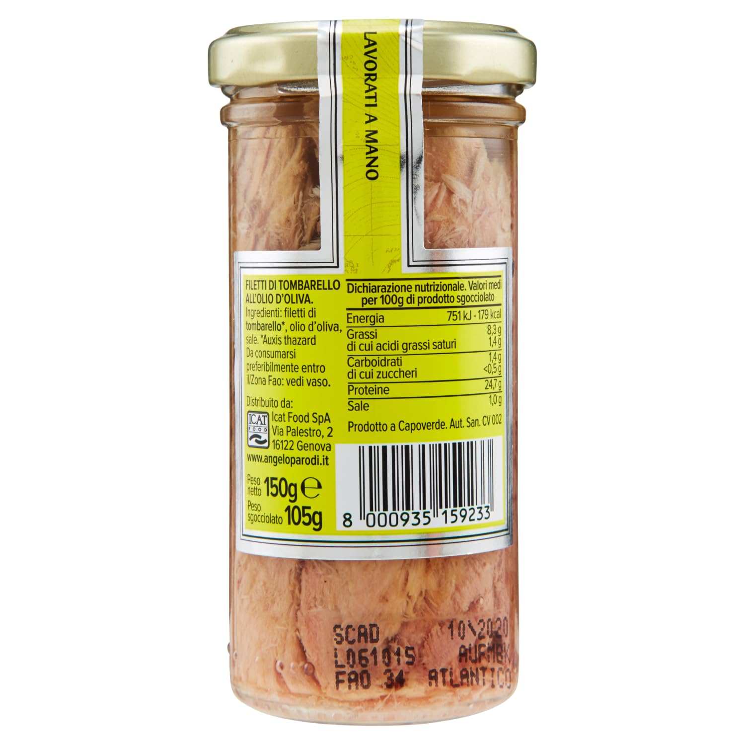 ANGELO PARODI - Filetti di Tombarello, 12 Confezioni da 150g