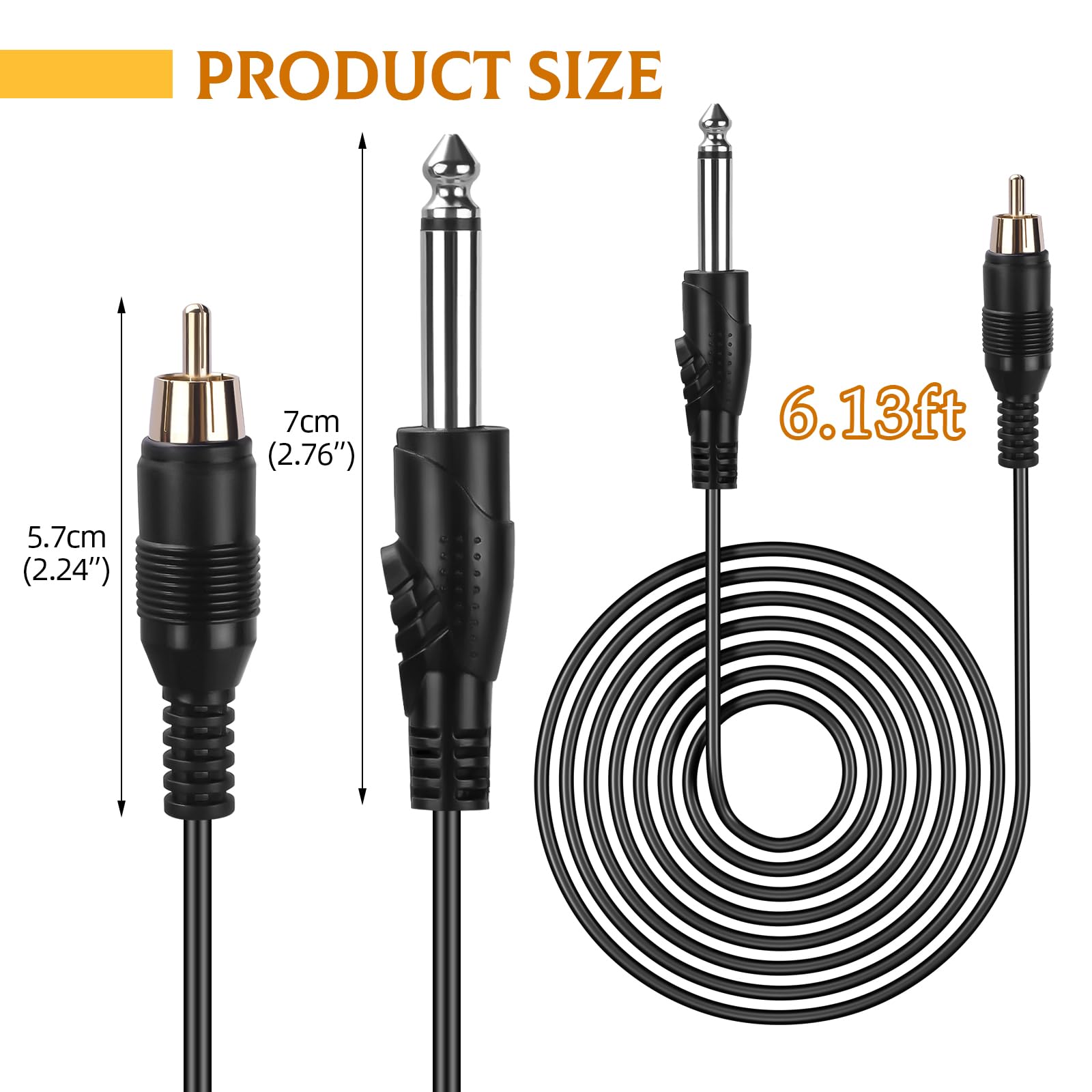 Amazon.com: ATOMUS Tattoo RCA Connector Clip Cords Silicone