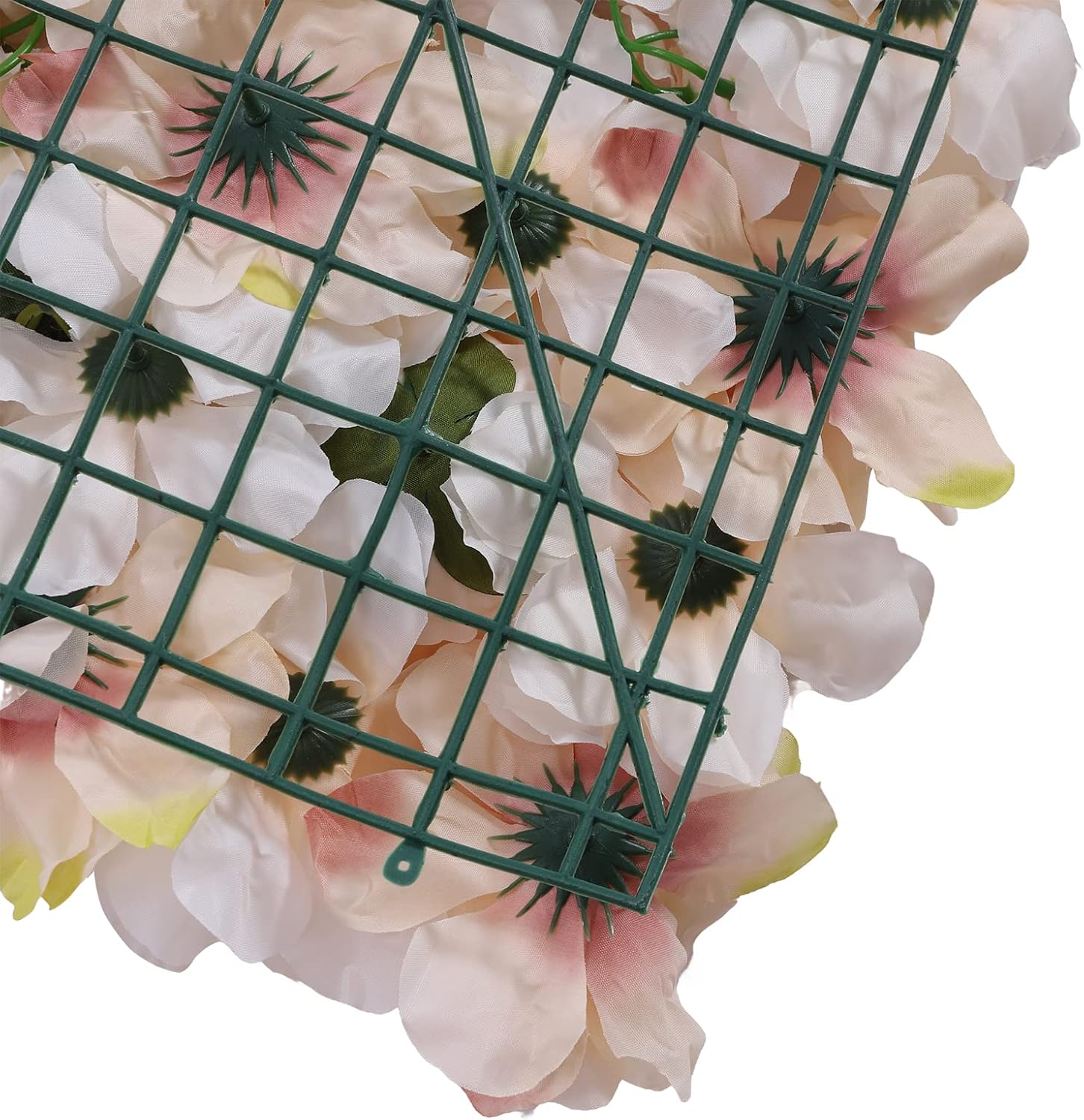 6 Pcs Flower Wall Panel Floral Backdrop, 24*16in Artificial Flower Wall Panels Pink Yellow Flowers Flower Walls Decor Silk Fabric for Wedding Party Room Home Decor Decoration (Pink, Yellow)